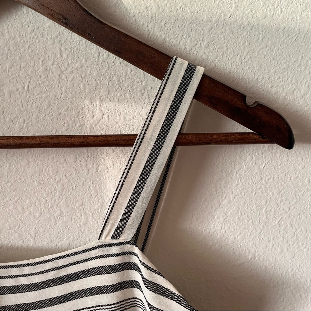 Lulu's Black and White Striped Jumpsuit - Picture 5 of 6